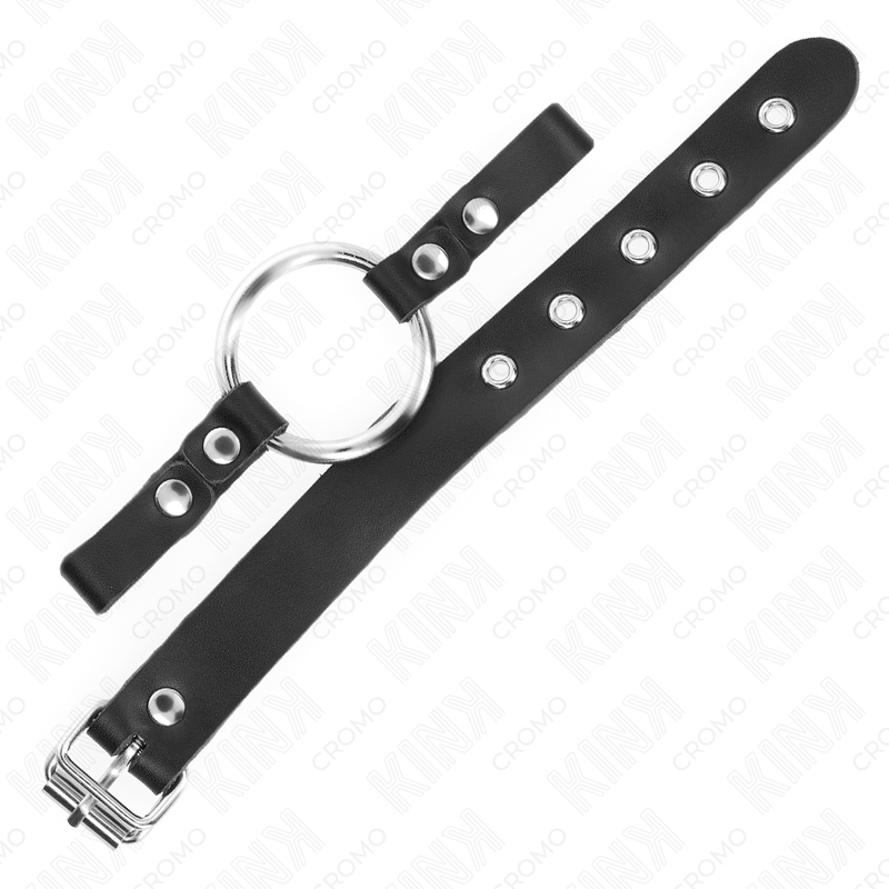 Anneau Pénien Cuir Fermeture Boucle 22cm Métal 4cm - KINK - KINK RING POWER