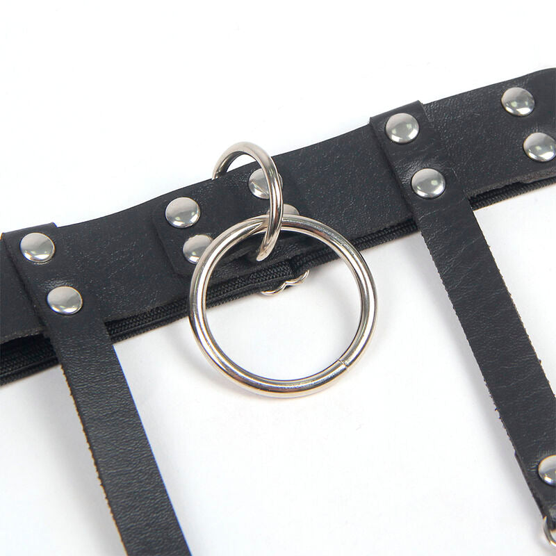 Subblime - 953744 jarretelle punk en cuir ajustable noir taille unique