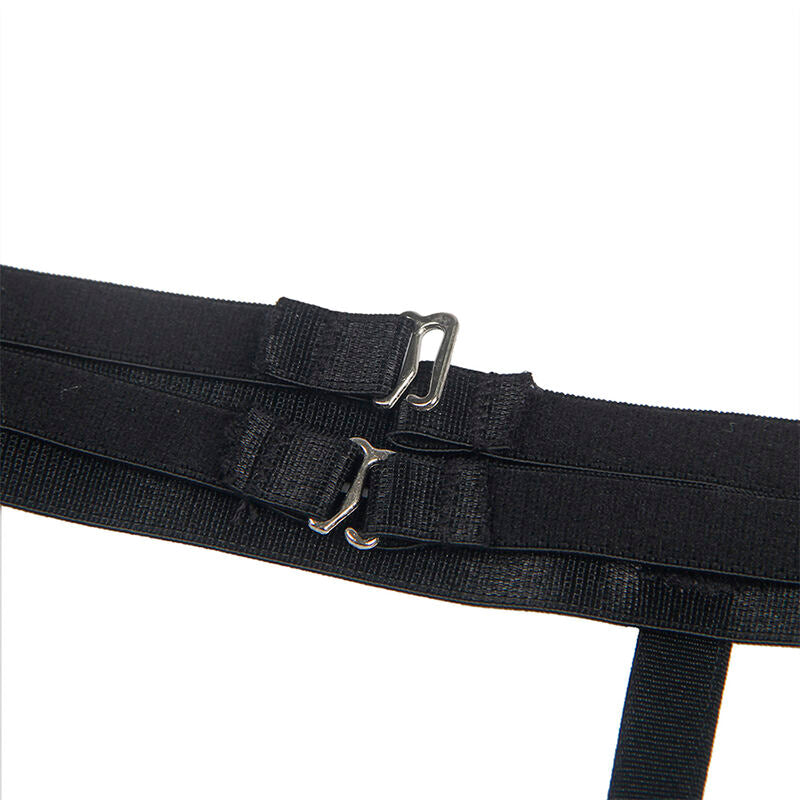 Body mit integriertem Strumpfhalter in Schwarz, Größe L/XL - Subblime
