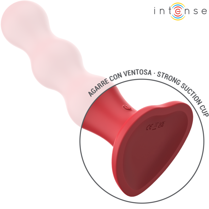 Vibrateur Cody Rouge avec Ventouse et Télécommande - Intense