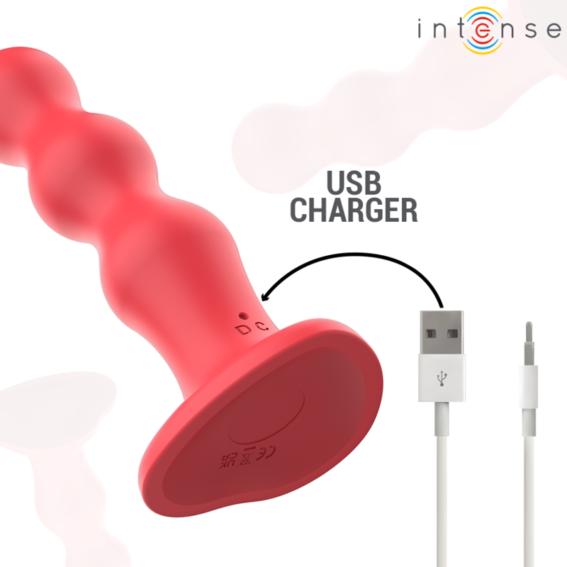 Vibrateur Cody Rouge avec Ventouse et Télécommande - Intense