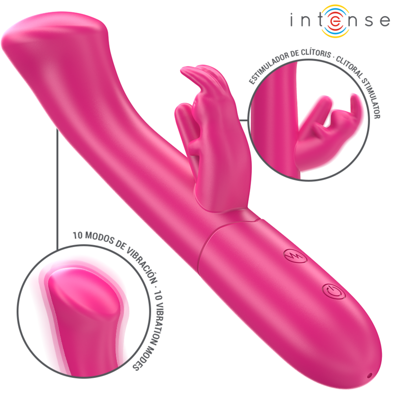 Vibromasseur Rabbit Julieta 18,6 cm Rose - Intense