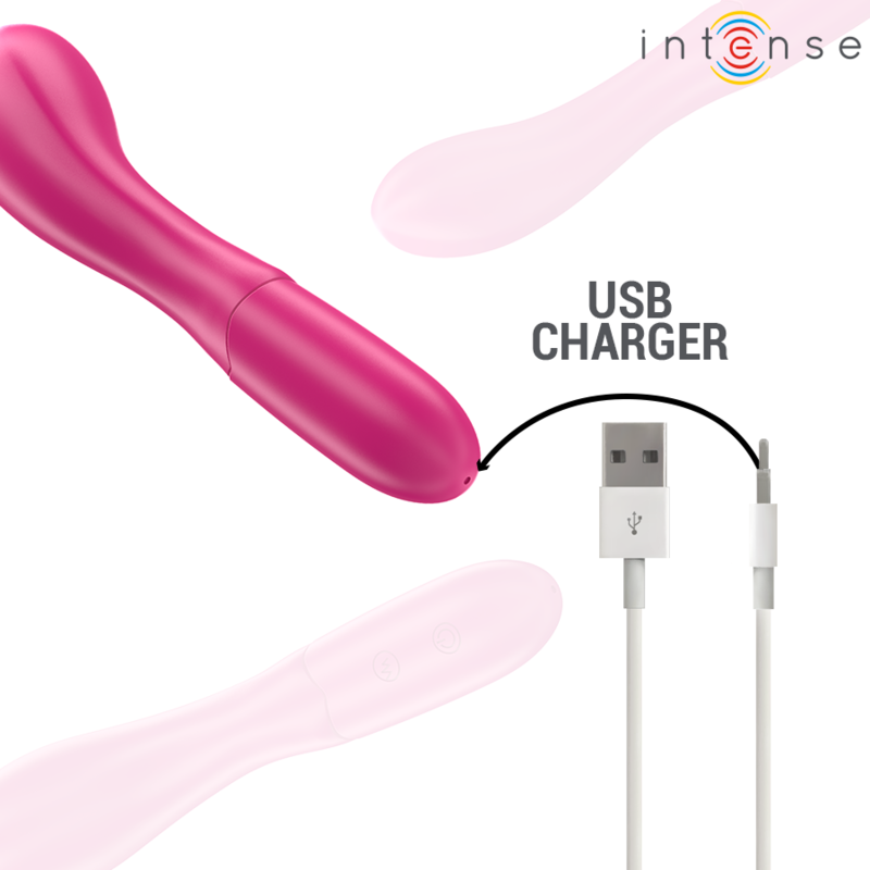 Vibromasseur Lisette 19 cm Souple Rose - Intense