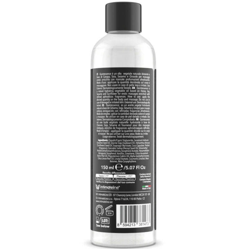 Intimateline - Huile Massage sensuelle Naturelle Vanille - 150ml