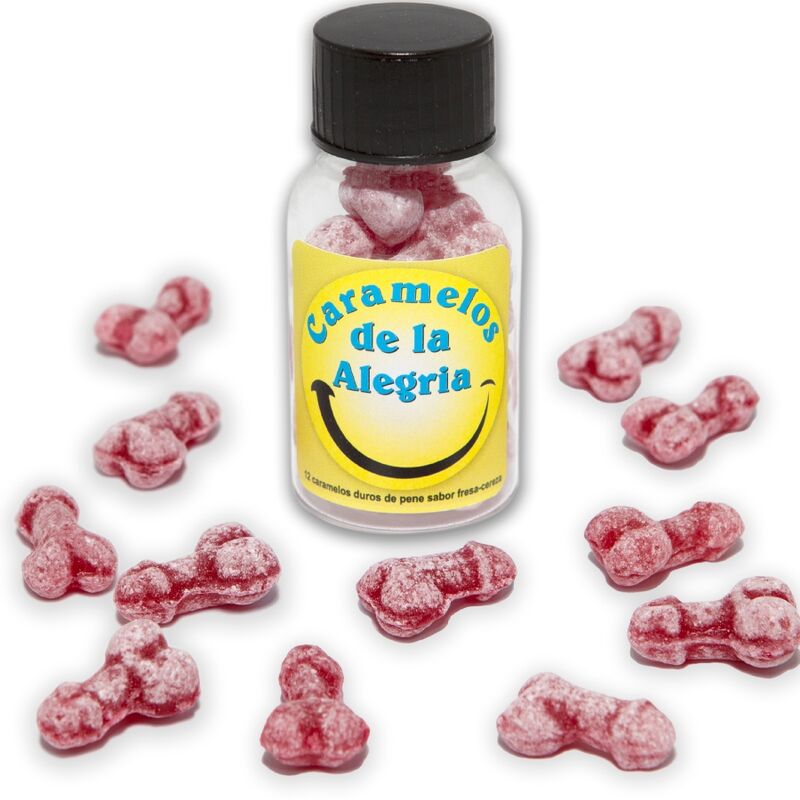 Bonbons Pénis Fraise Cerise Pack 12 - Diablo Picante