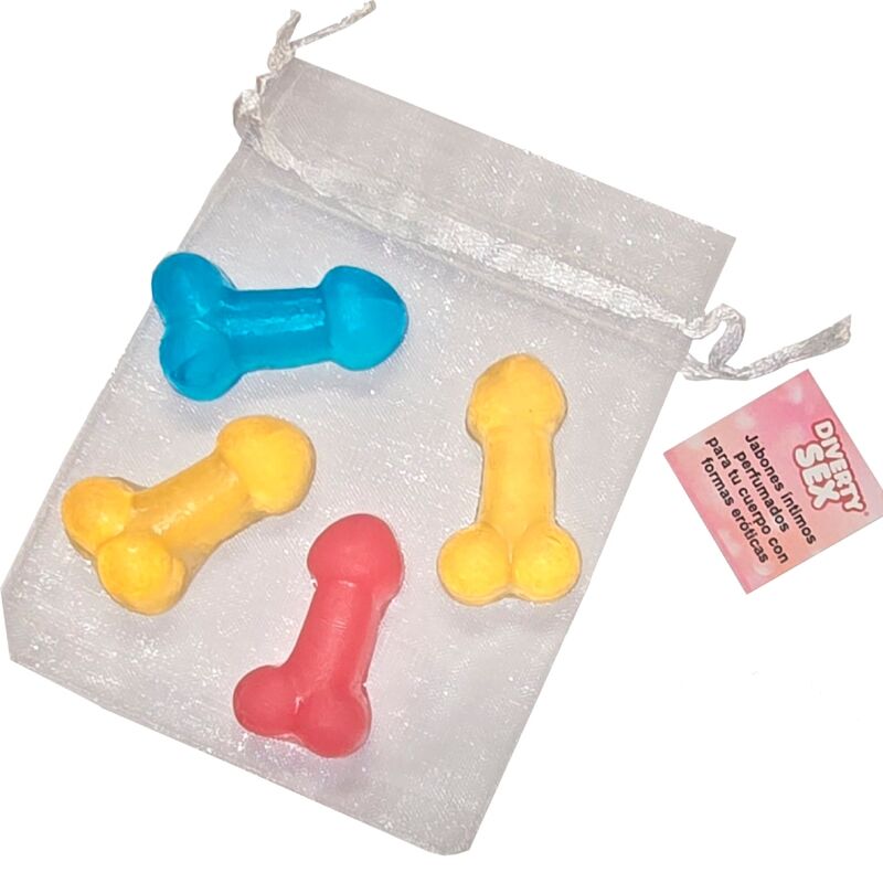Savons Coquins Pénis Parfumés Colorés Lot de 4 - Diablo Picante
