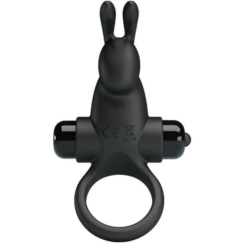 Anneau Vibrant Double Stimulation Rabbit Noir - Pretty Love