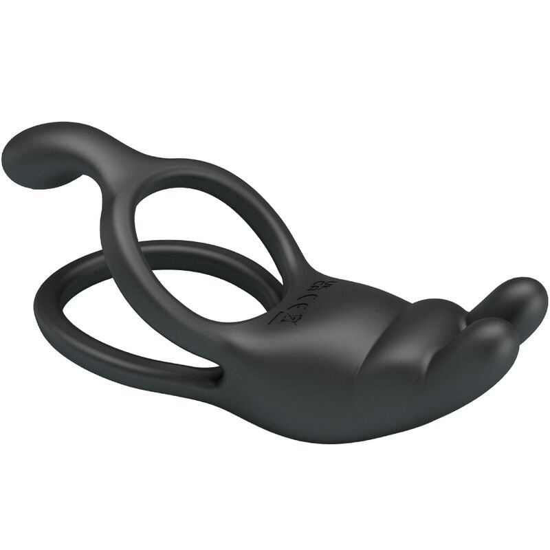 Anneau Vibrant Seth Double Stimulation Noir - Pretty Love