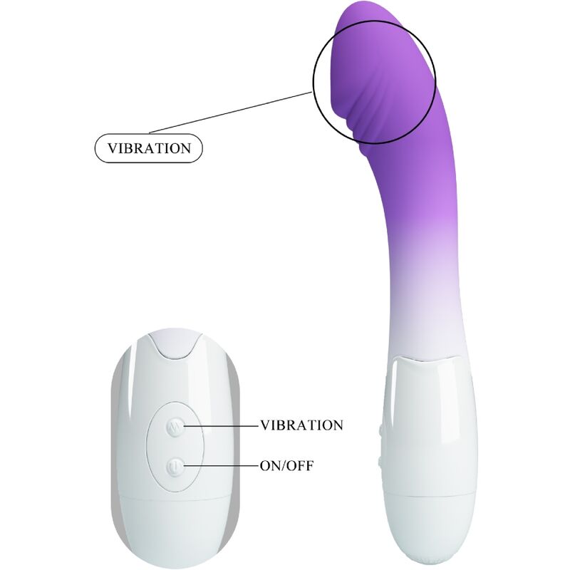 Vibromasseur Elemental Point G 30 Vibrations Violet - Pretty Love