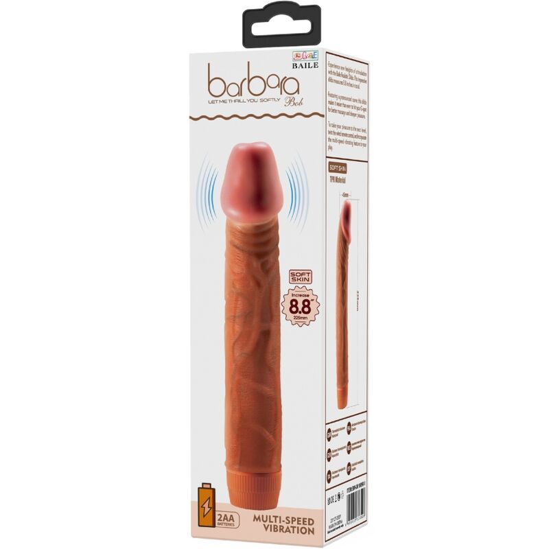 Baile - Vibromasseur Gode Réaliste XL Marron - 22,5 cm