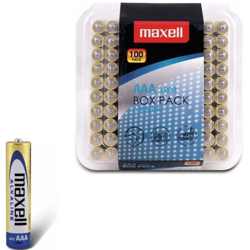 Pack Piles Alcalines AAA LR03 x100 - Maxell - MAXELL