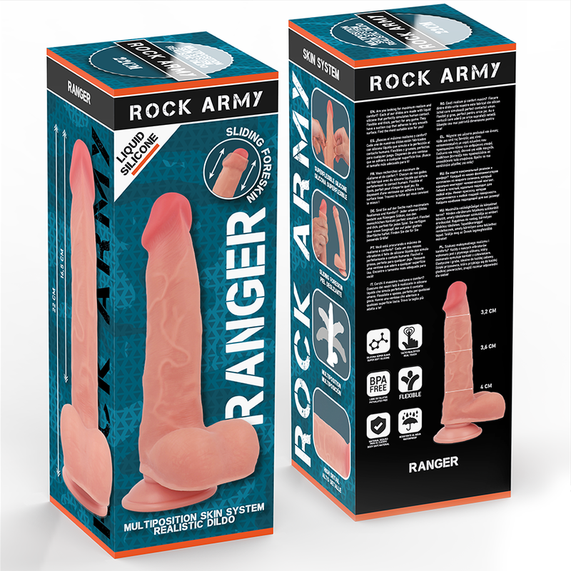 Gode Réaliste Ranger 22 cm Silicone Liquide - Rockarmy
