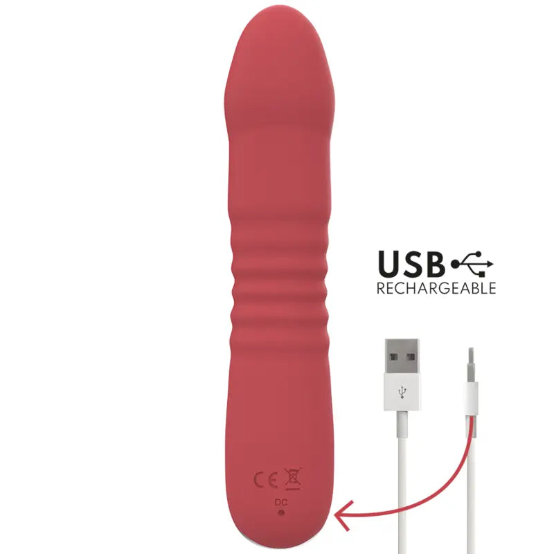 Vibromasseur Juni Up & Down 10 Vibrations Rouge - Intense