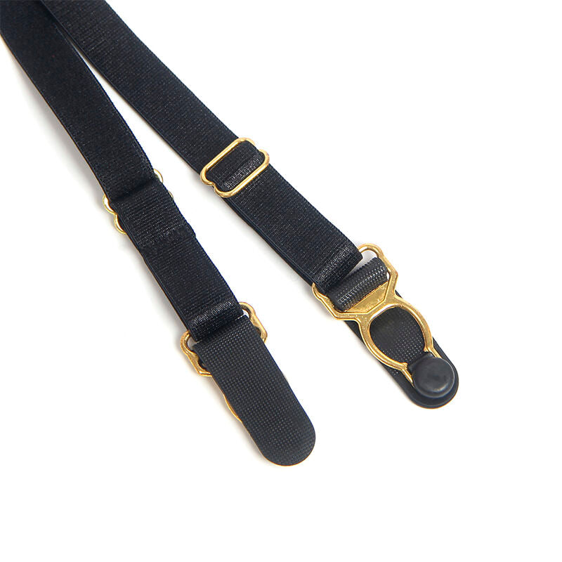Corps en dentelle et cuir PU avec fermeture éclair noir L/XL - Subblime - SUBBLIME BODIES