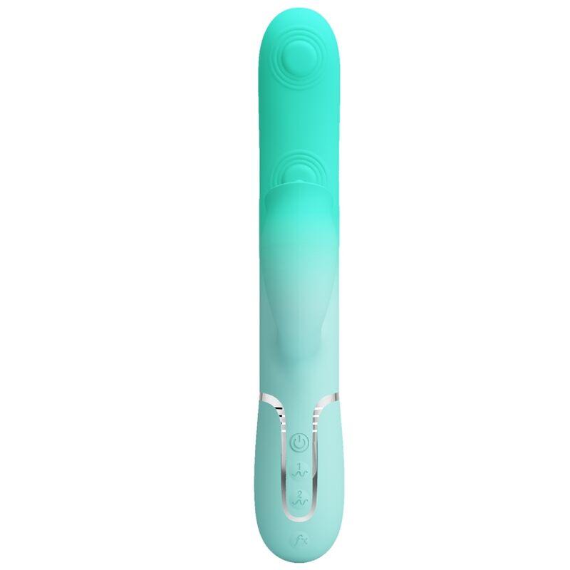 Vibromasseur Lapin Multifonction Gigi Vert Aqua - Pretty Love
