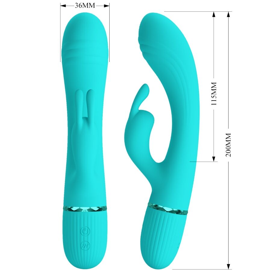 Vibromasseur Rabbit Scocco Turquoise - Pretty Love