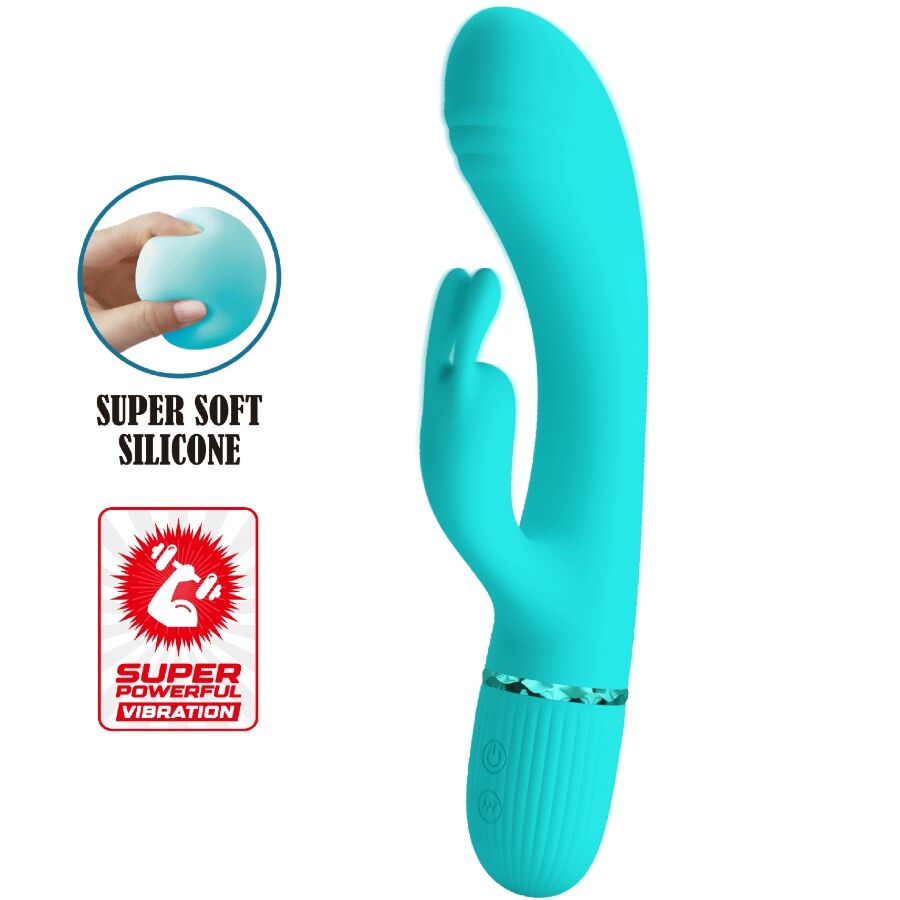 Vibromasseur Rabbit Scocco Turquoise - Pretty Love