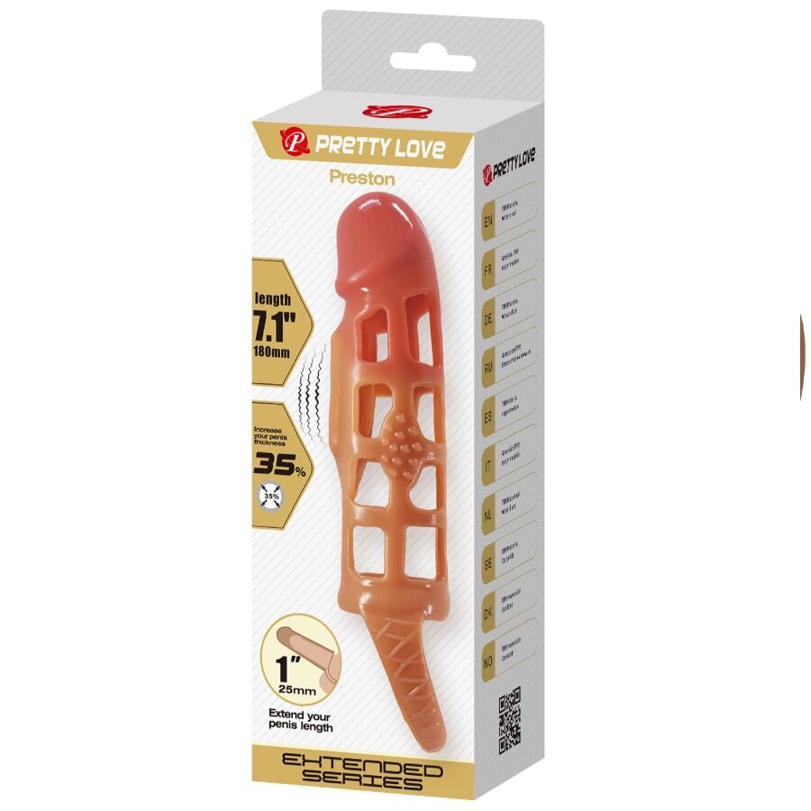 Manchon Pénis Vibrant Pretty Love 18cm - Pretty Love
