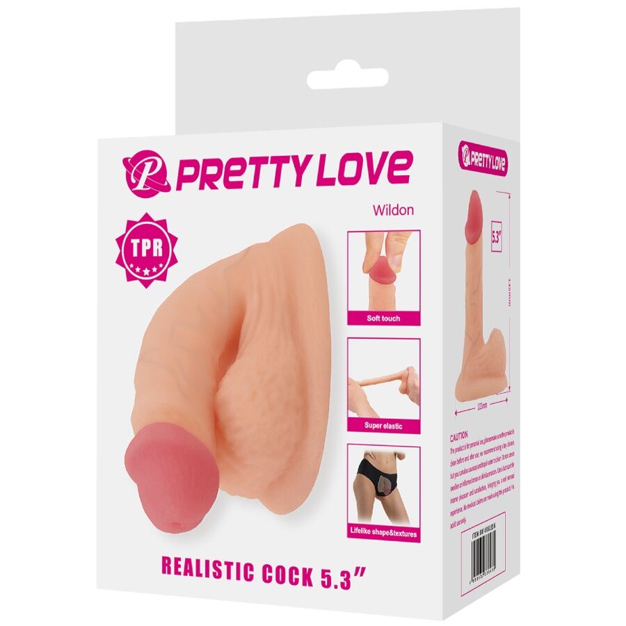 Gode Réaliste Wildon Ultra Élastique 10cm Naturel - Pretty Love