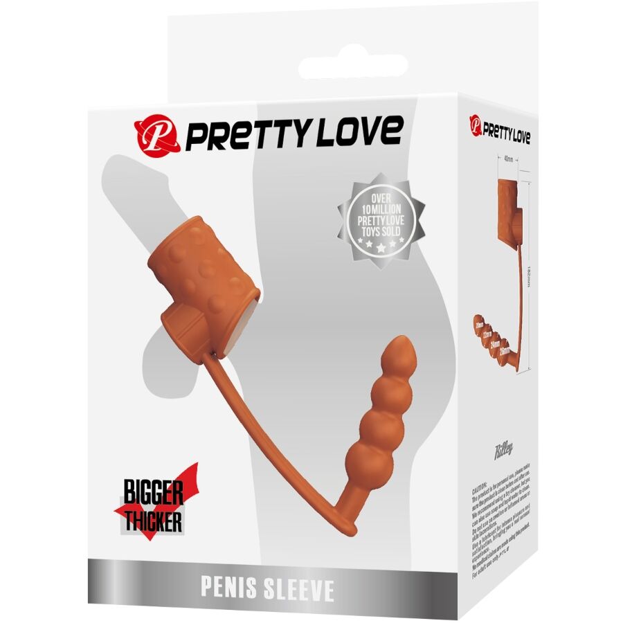 Set Erotique Manchon Pénis et Plug Anal Naturel - Pretty Love
