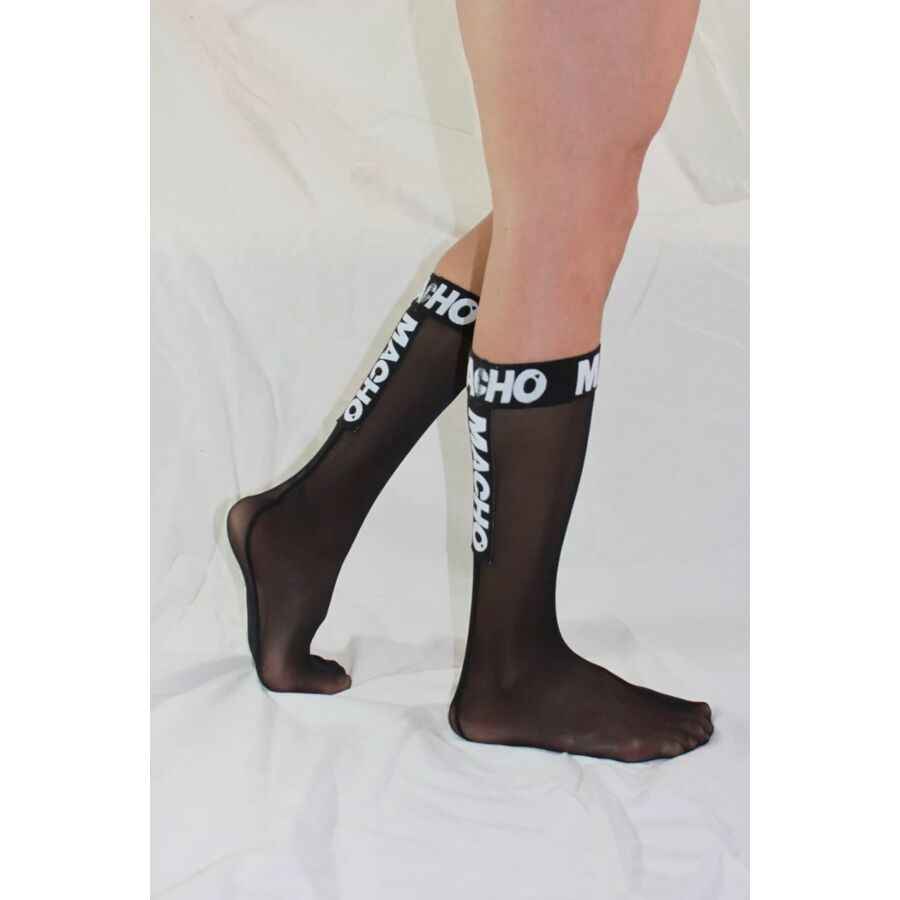 Chaussettes Fétish Semi-Transparentes Noires - Macho - MACHO UNDERWEAR