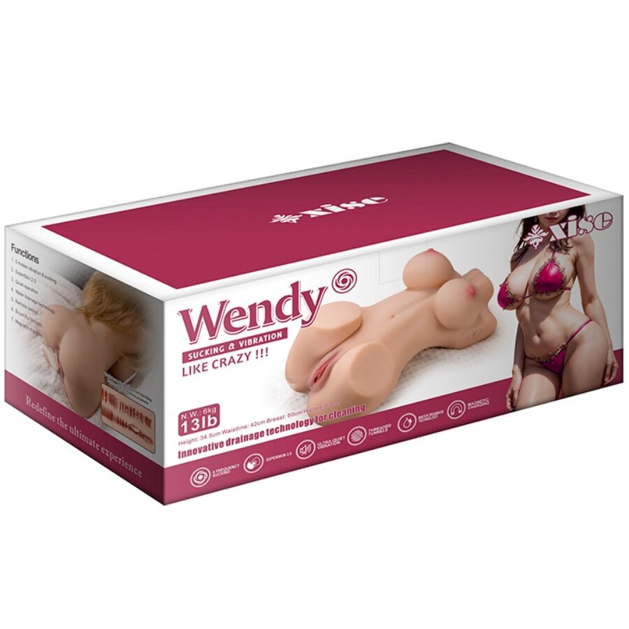 XISE – Masturbateur Buste Femme Ultra-réaliste Vibrant avec télécommande
