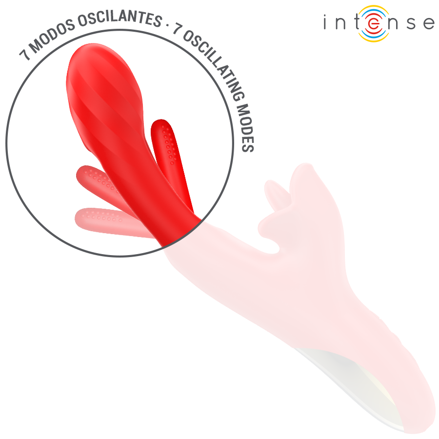 Vibromasseur Jessica Multifonction Rouge 24,8cm - Intense