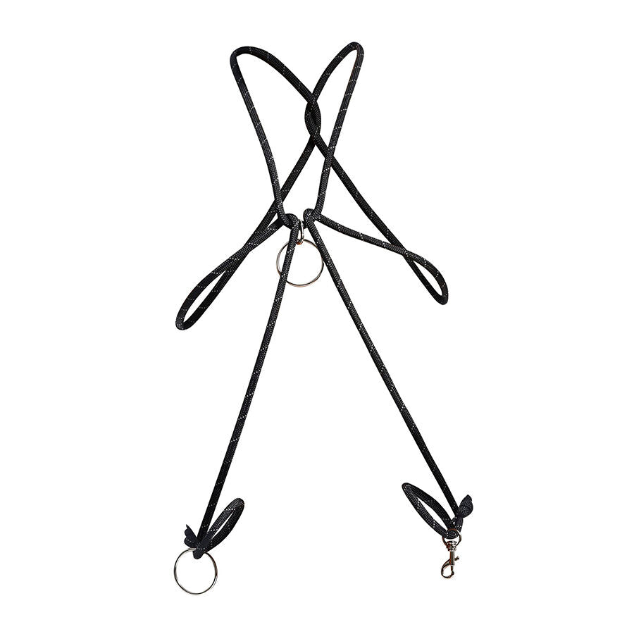 Accessoire Bondage Corde Noire avec Anneau Pénien - MaleBasics - MOB