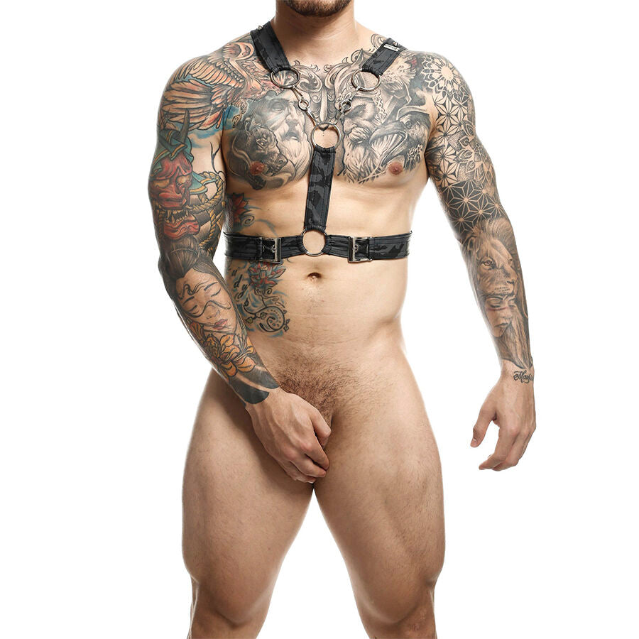 Harnais homme MOB Dungeon argenté avec chaînes - MaleBasics - MOB