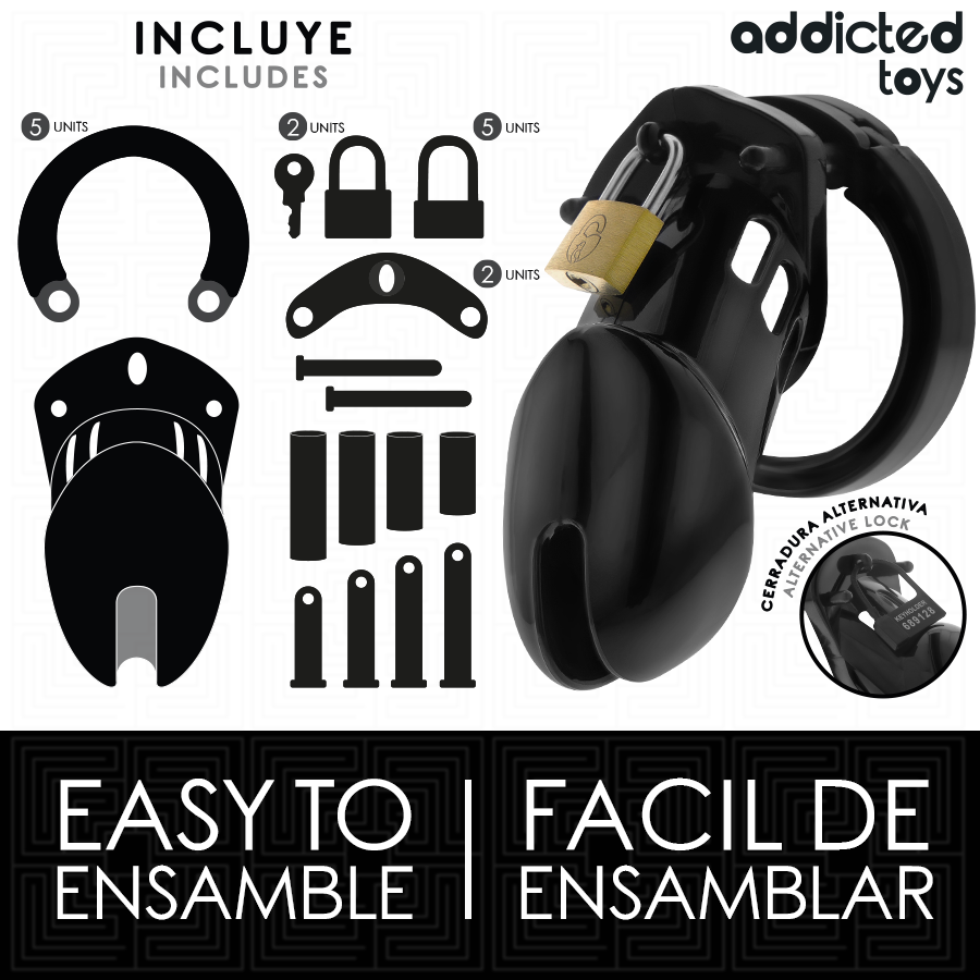 Cage Chasteté Obsidian Hold Taille M - Addicted Toys