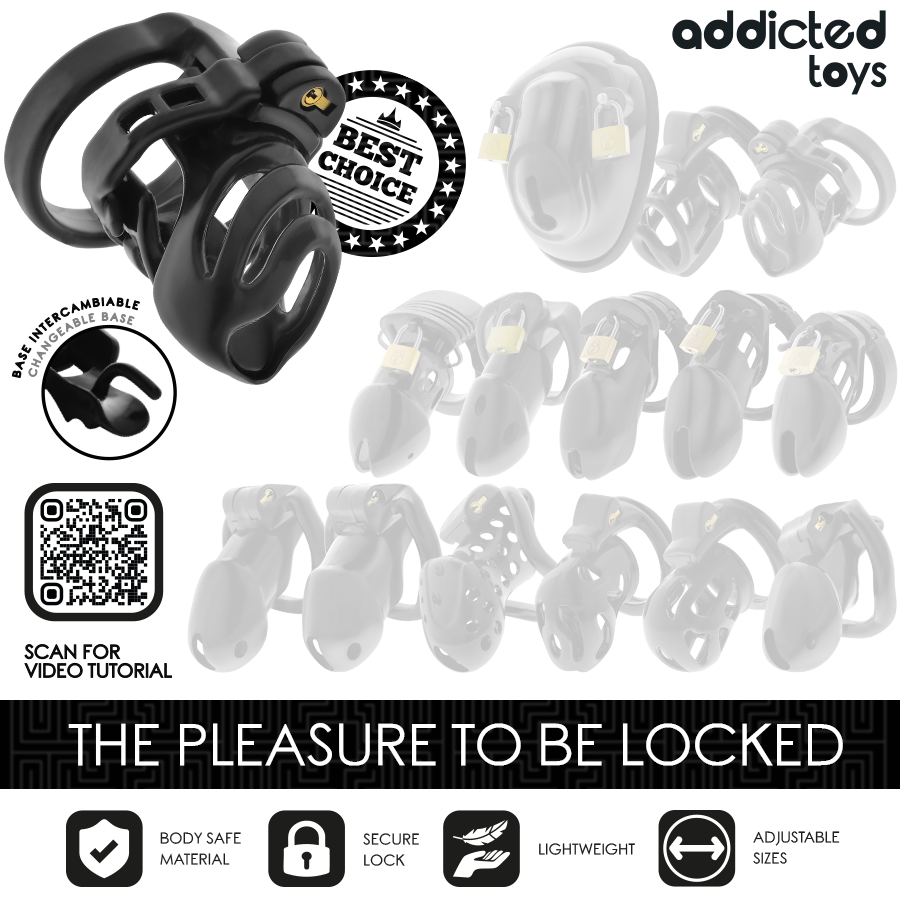 Cage de Chasteté Locked avec Dilatateur Urétral - Addicted Toys
