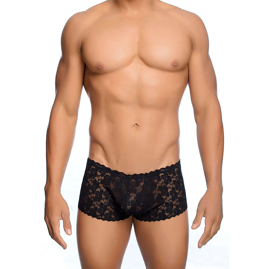 Boxer en dentelle transparente MOB noir L/XL - MaleBasics - MOB