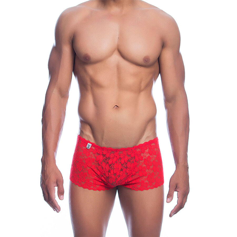 Boxer en dentelle MOB rouge L/XL - MaleBasics - MOB