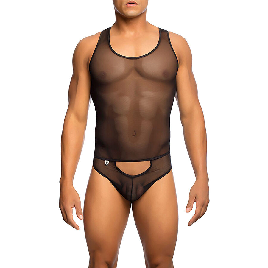 Body string résille transparent MOB noir L/XL - MaleBasics - MOB