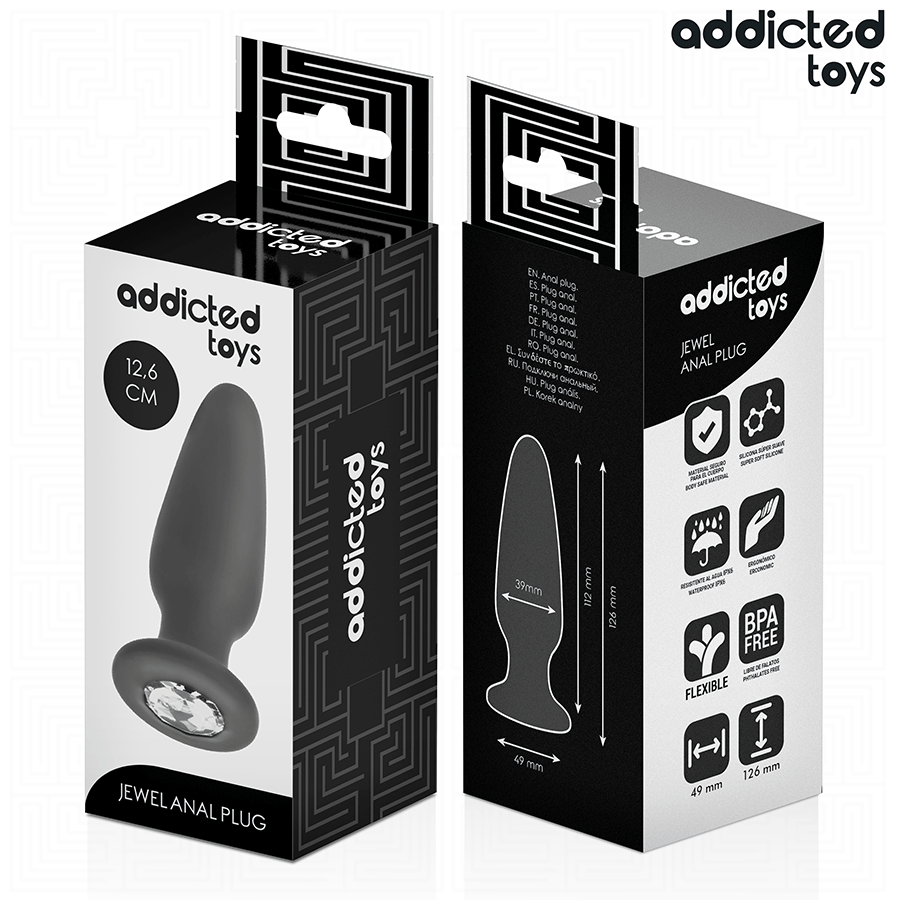 Plug Anal avec Bijou Addicted Toys Taille L 12,6 cm - Addicted