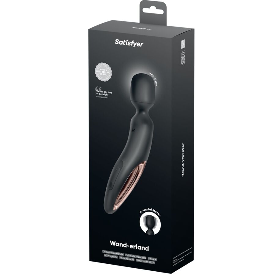 Vibromasseur Baguette Wand-erland Noir - Satisfyer