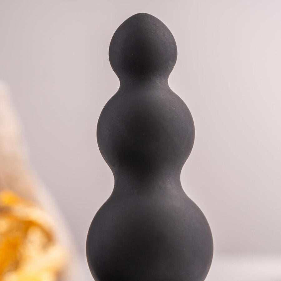 Plug Anal Vibrant Petite Sensations Bubbles Noir - Rocks-Off