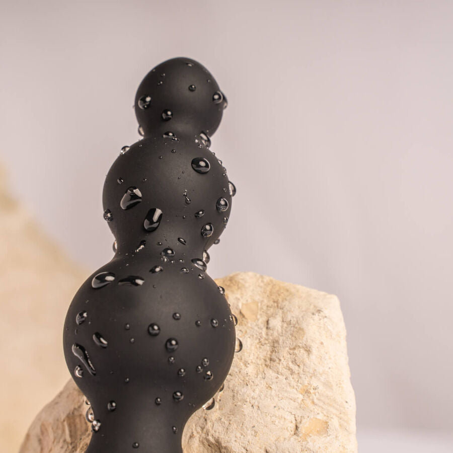 Plug Anal Vibrant Petite Sensations Bubbles Noir - Rocks-Off
