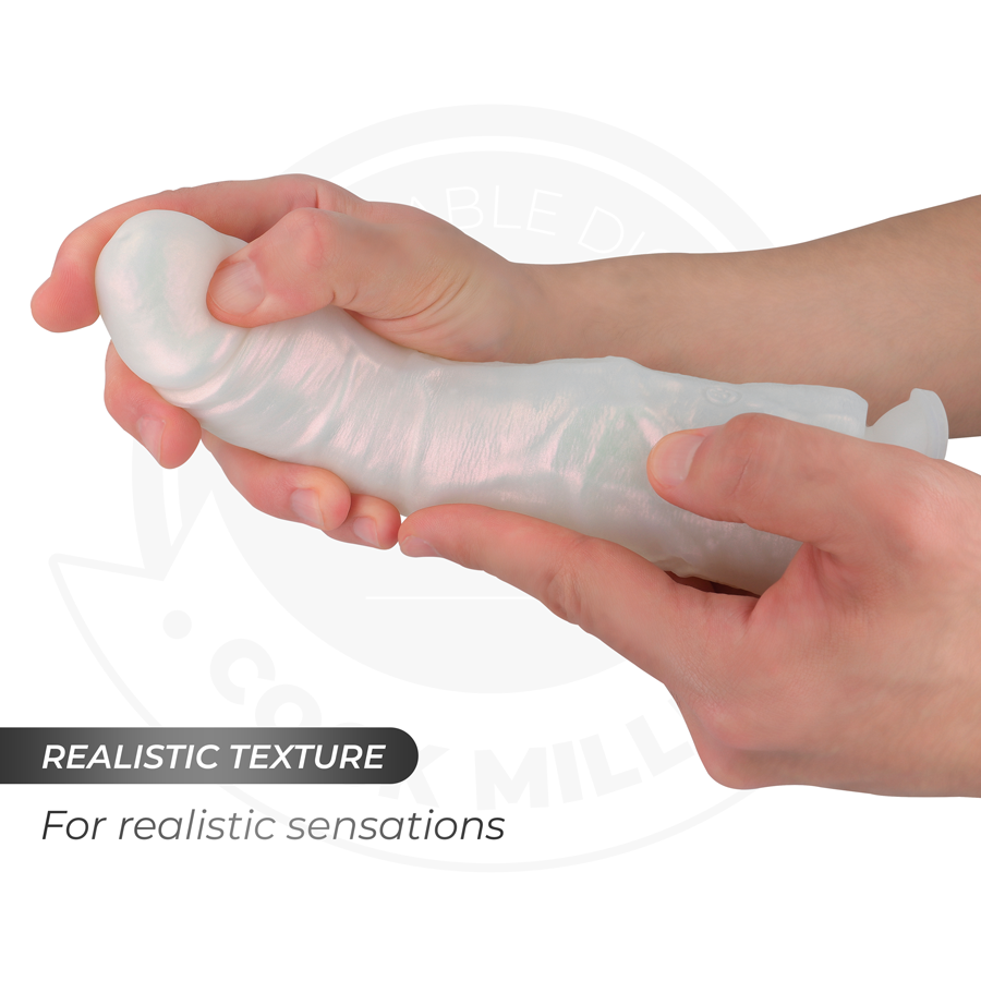 Gode Réaliste Cock Miller Blanc LED 19,5 cm - Télécommandé