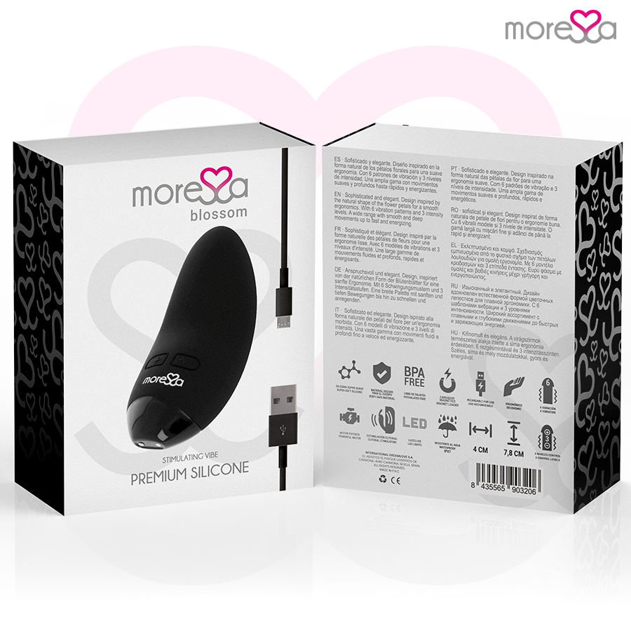 Vibromasseur Blossom Noir - Moressa - MORESSA
