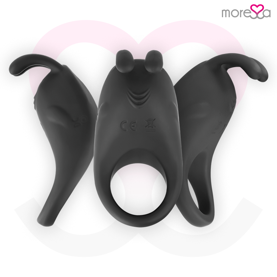 Anneau vibrant Brad premium en silicone rechargeable noir - Moressa - MORESSA