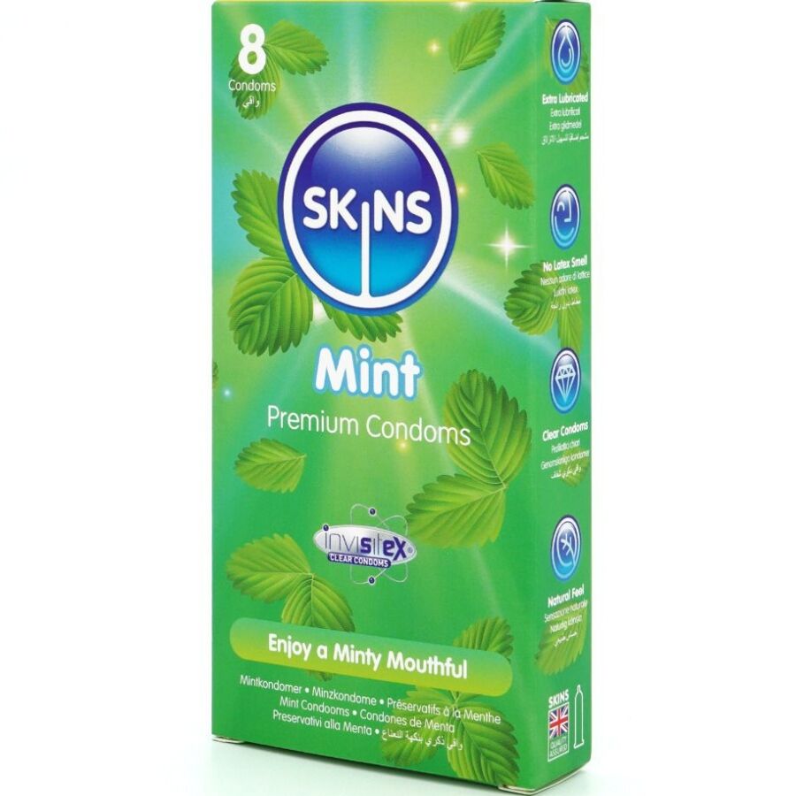 Préservatifs Premium Menthe pack de 8 - Skins - SKINS