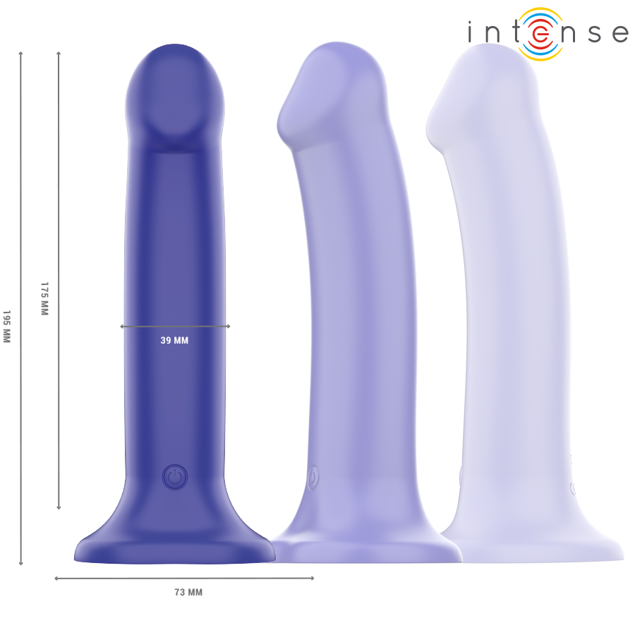 Vibromasseur Victoria Bleu Foncé avec Télécommande - Intense