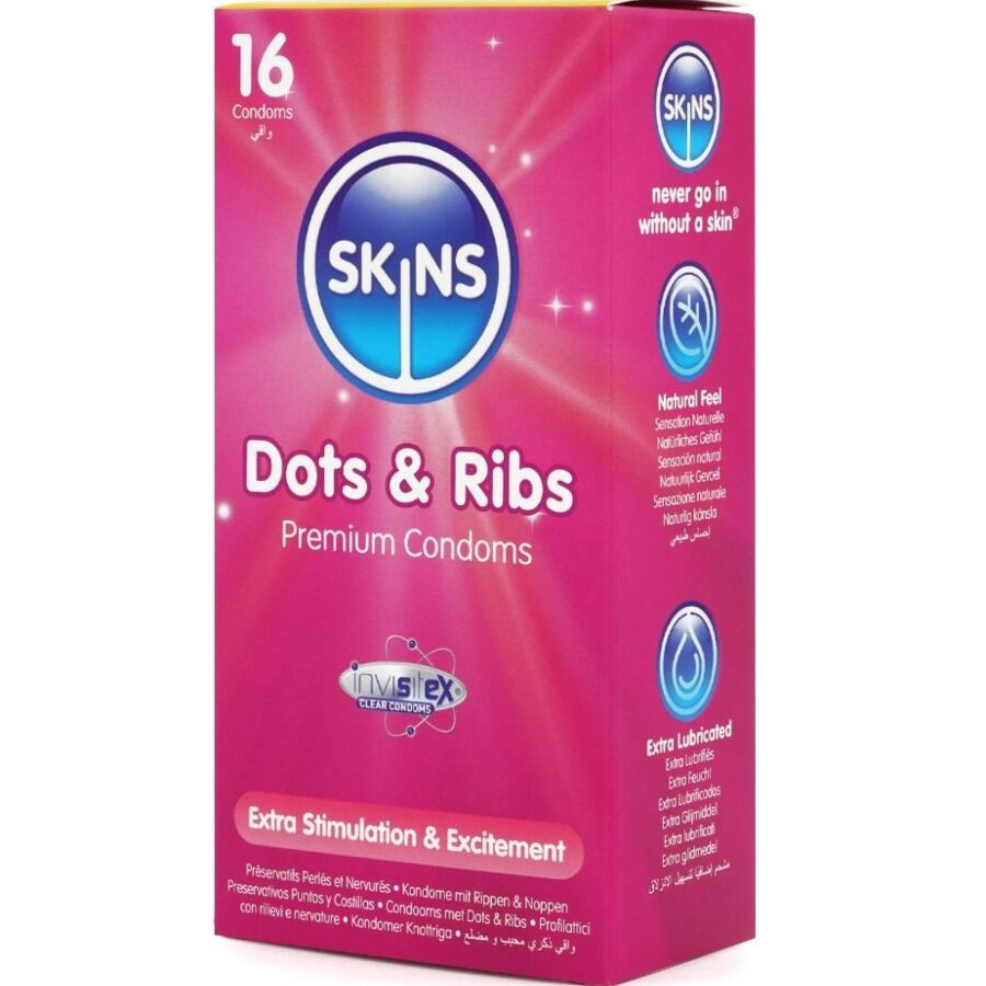 Préservatifs Premium Dots & Ribs Pack 16 - Skins - SKINS