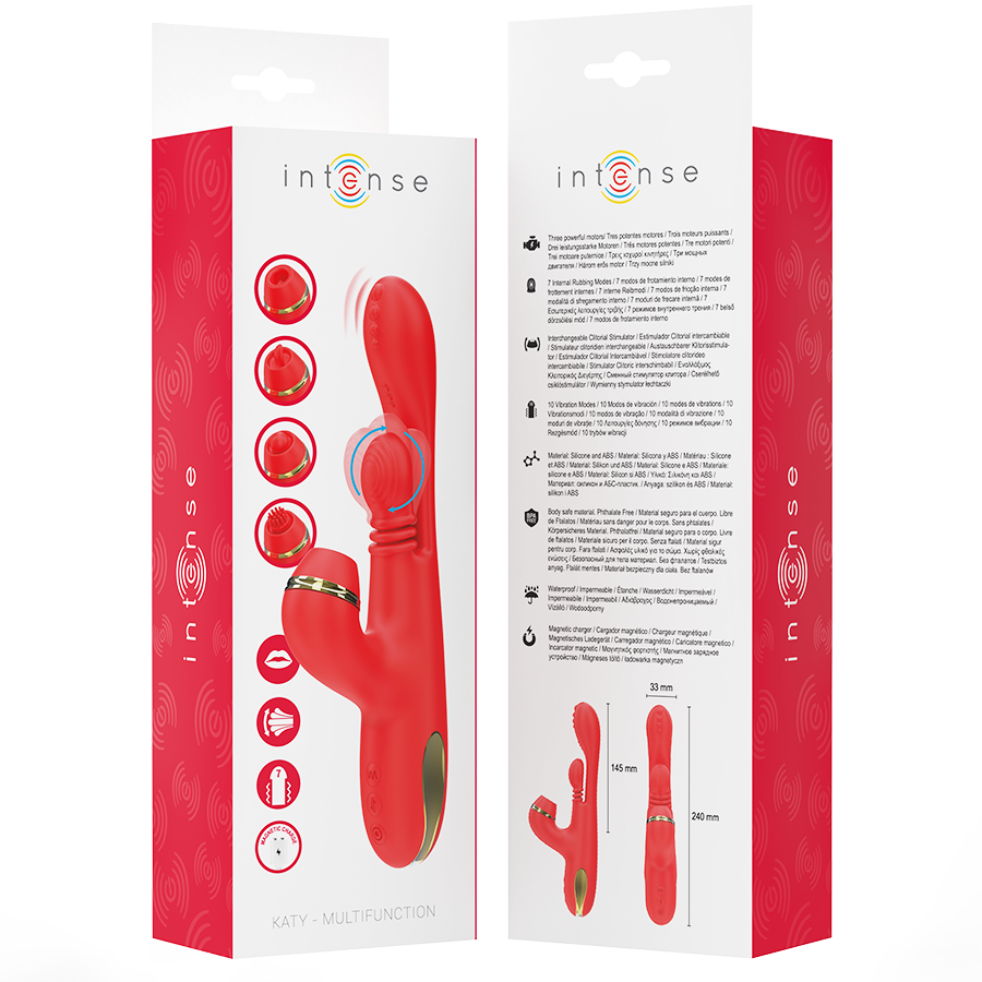 Vibromasseur Multifonction Intense Katy Rouge - Intense