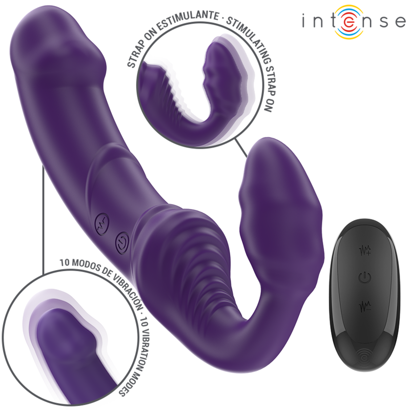 Vibromasseur Double Jill Violet 20cm Télécommande - Intense