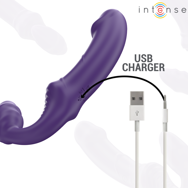 Vibromasseur Double Jill Violet 20cm Télécommande - Intense