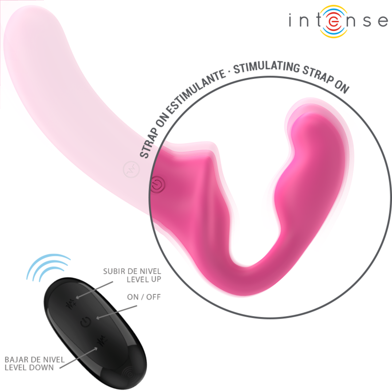 Vibromasseur Double Amy Rose 20cm avec Télécommande - Intense