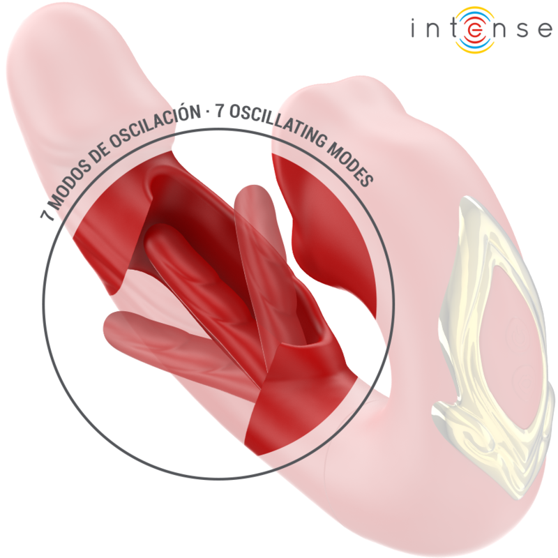 Vibrateur Double Nathy Bouche Stimulante Rouge - Intense