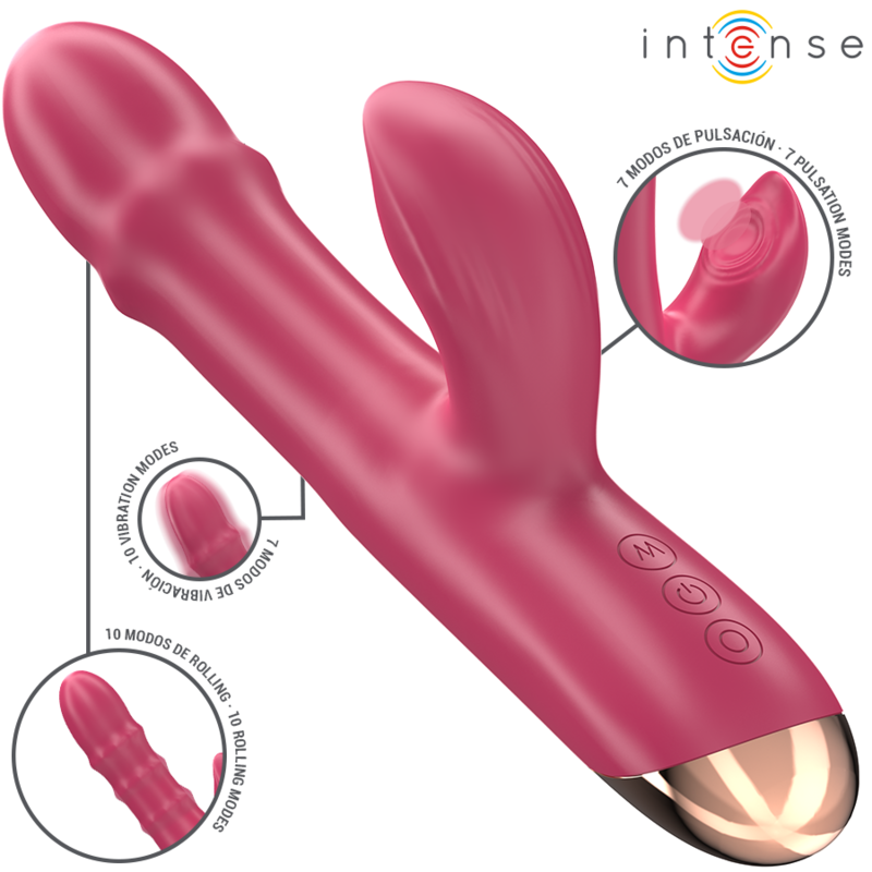 Vibrateur Multifonction Chloe 3 en 1 Rouge - Intense